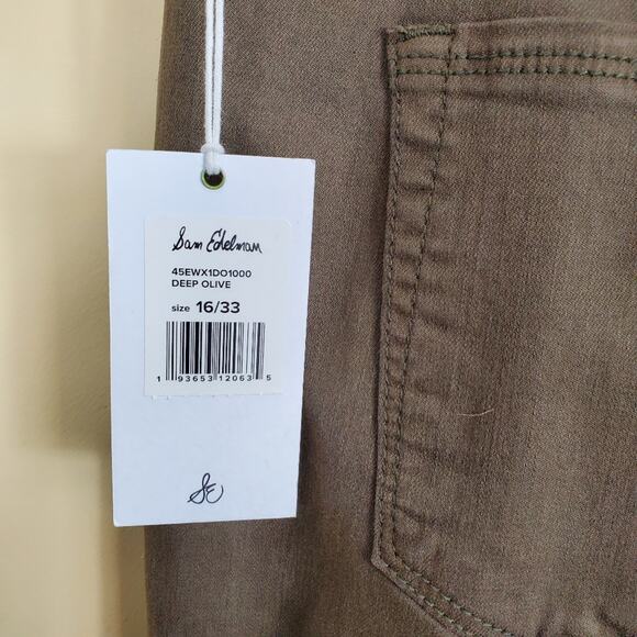 Sam Edelman The Kitten Skinny Jeans in Deep Olive Size 16 - Picture 8 of 12